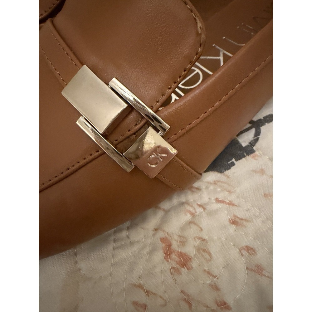 Calvin Klein Women's Linca Loafer Slip-On Shoes, Size 7 , Brown, Flat - Picture 4 of 5